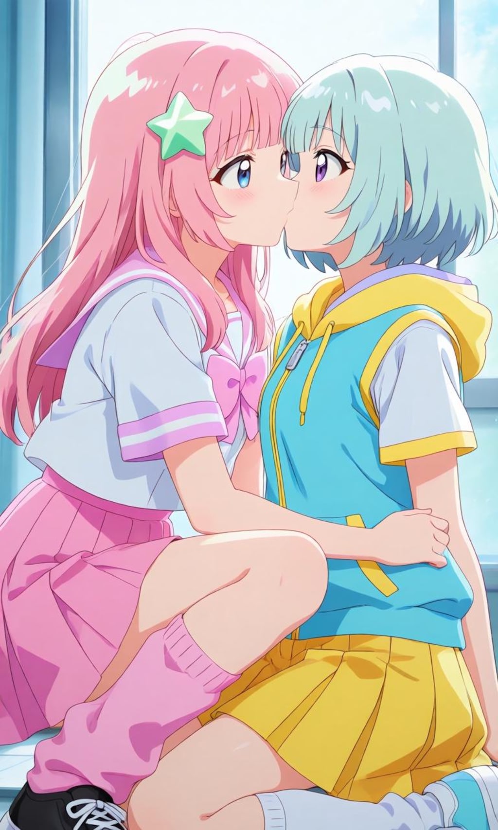 野々山姉妹百合キス♡