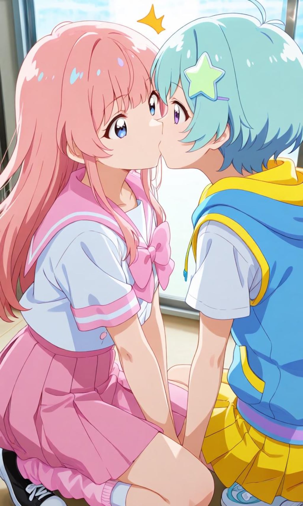 野々山姉妹百合キス♡