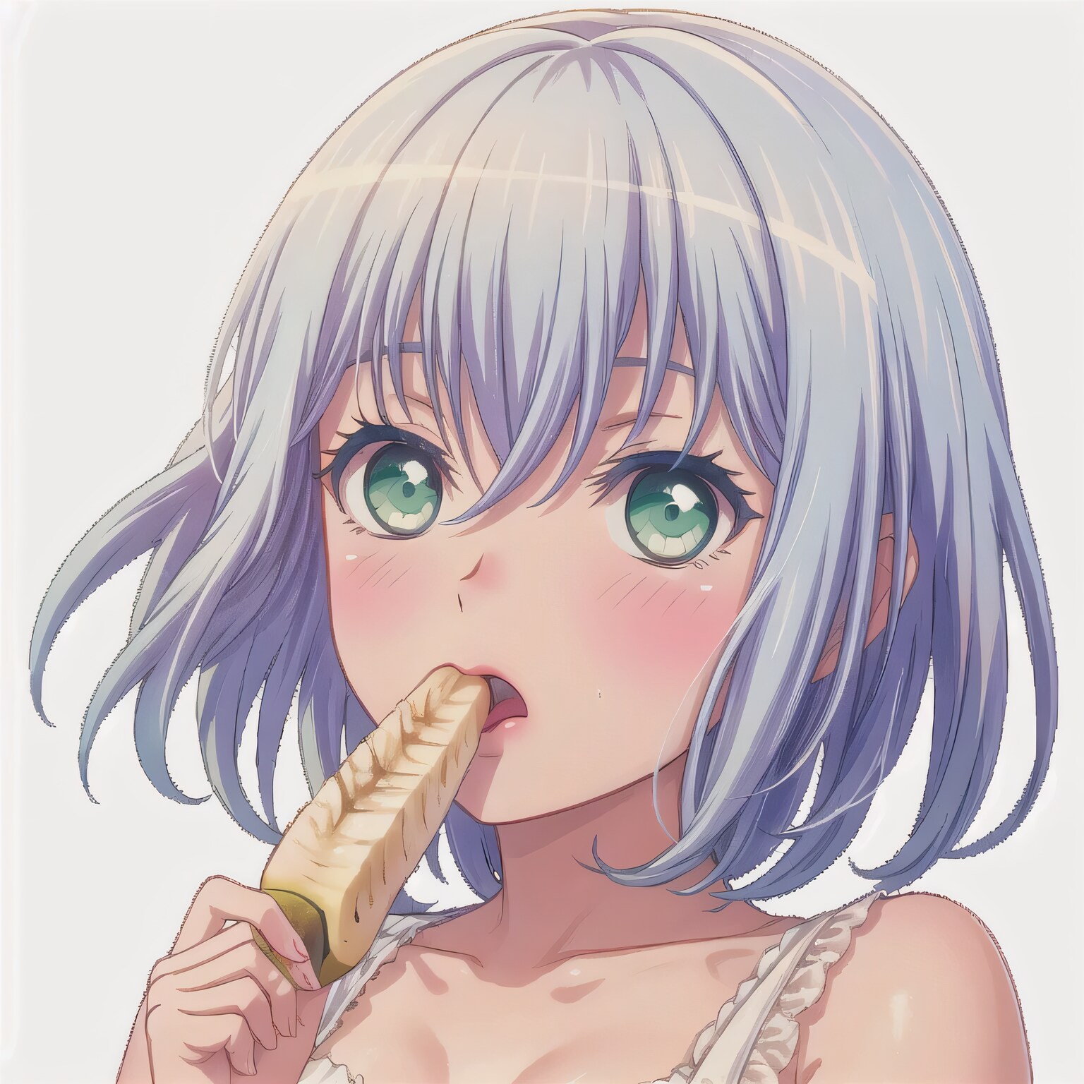 灰髪ボブでアイスの少女 | の人気AIイラスト・グラビア