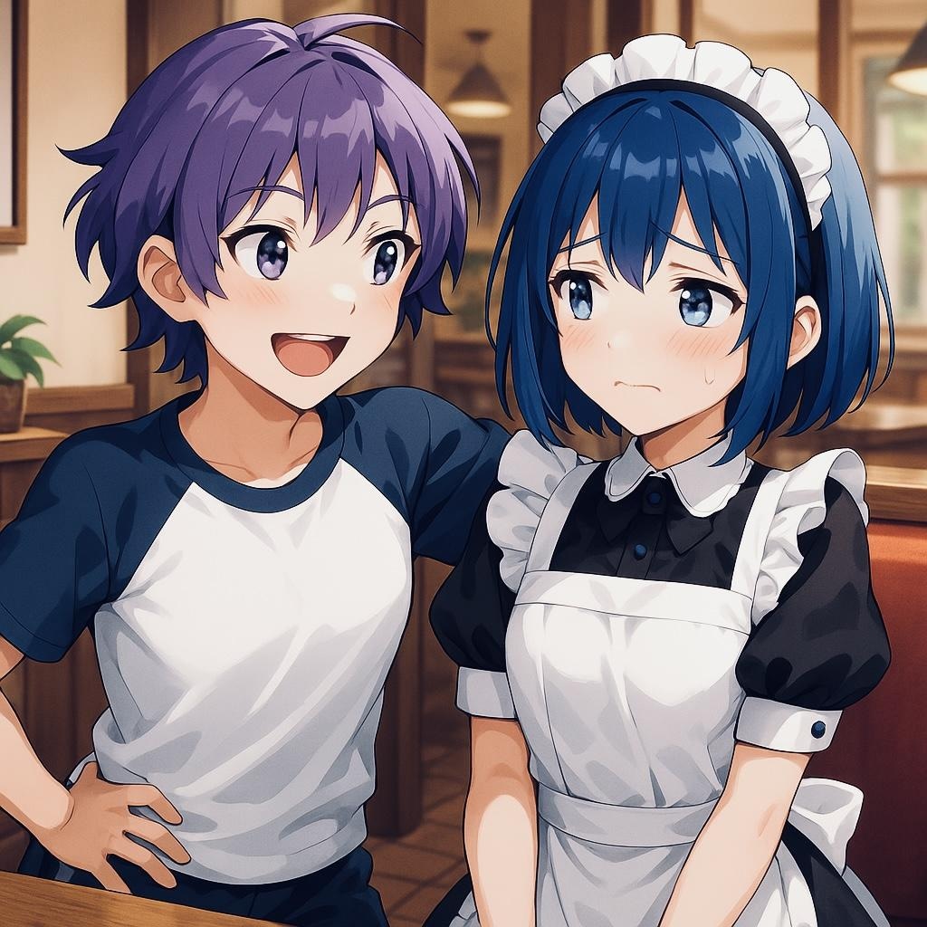 同人サークルぶるずあいのマスコットキャラクターあいちゃんと