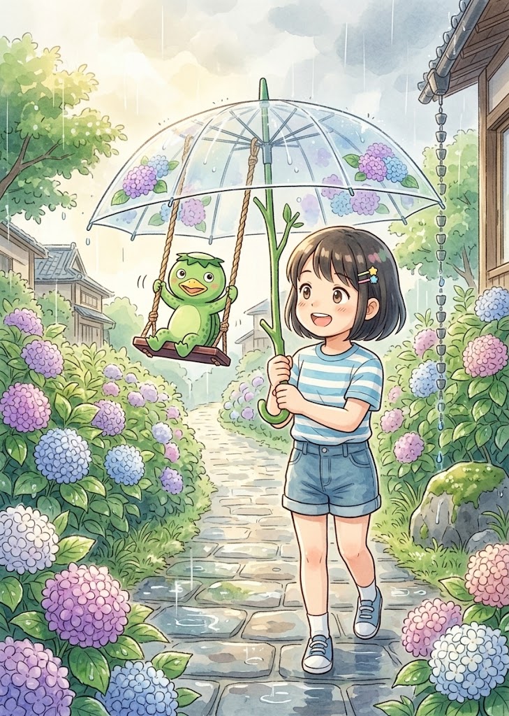 雨の日のお散歩