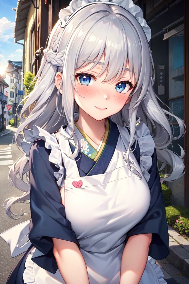 着物+エプロン#1