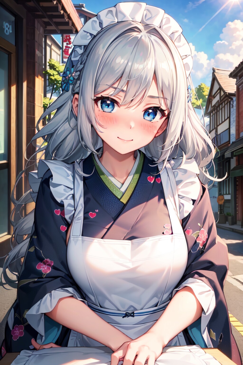 着物+エプロン#1