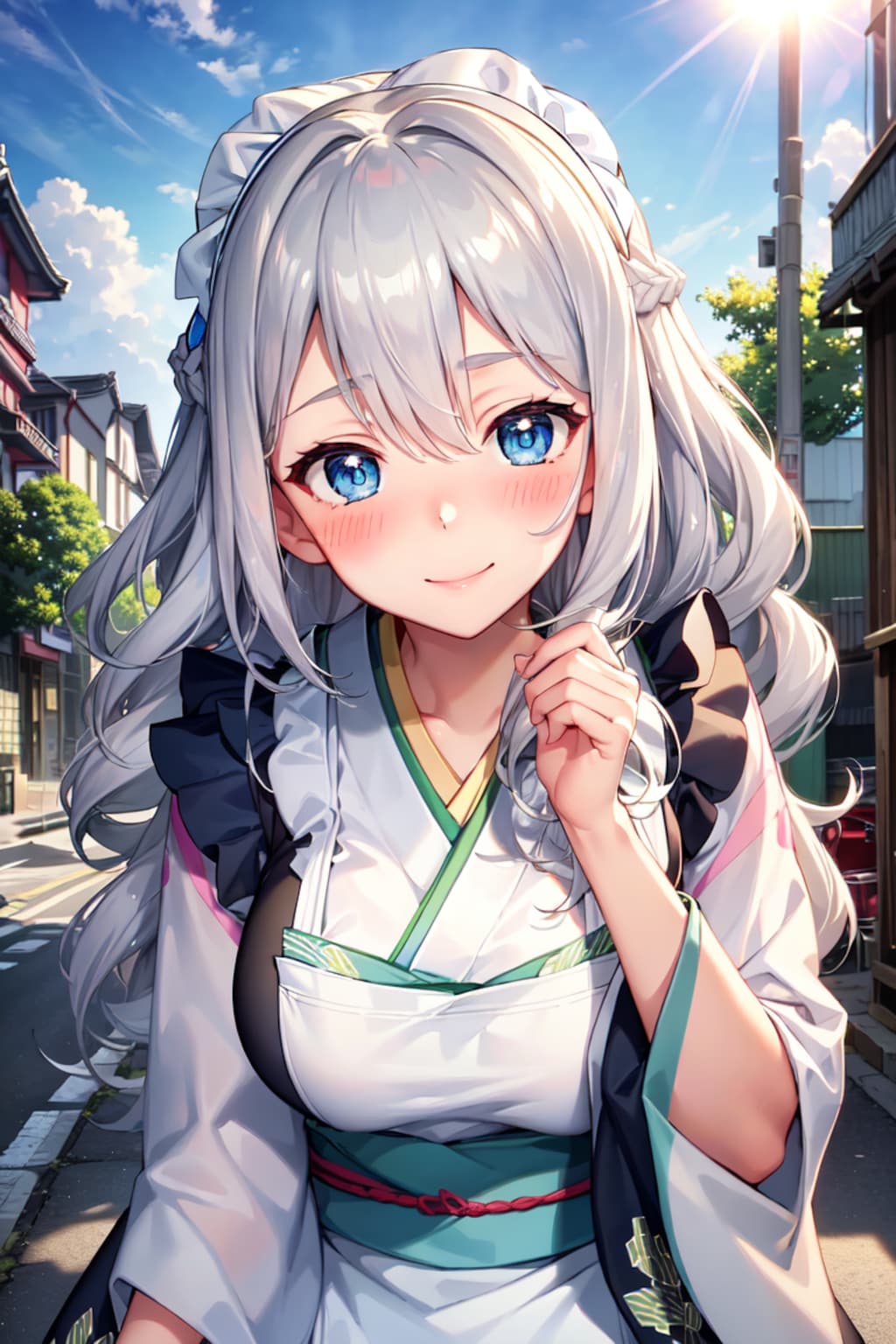 着物+エプロン#1