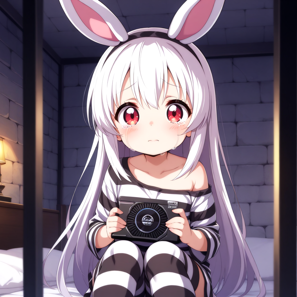 無言で何かを訴えるうさぎちゃん！！