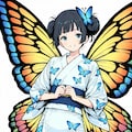 浴衣と蝶 2枚目