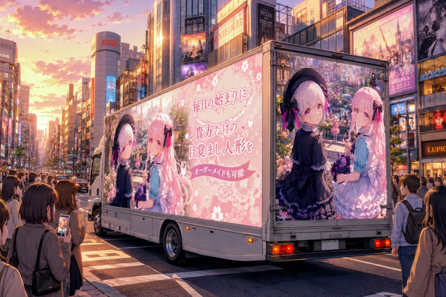 目覚まし人形宣伝トラック