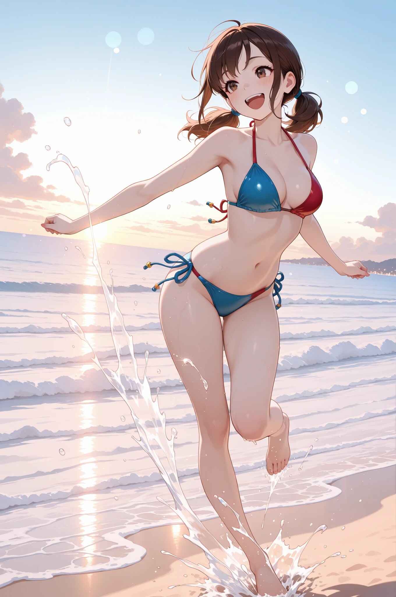 絵海ちゃんの赤くて青い水着