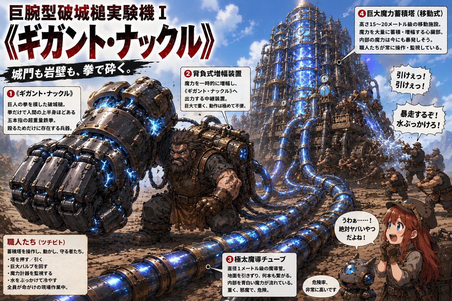 巨腕型破城鎚実験機ギガント·ナックル | の人気AIイラスト・グラビア