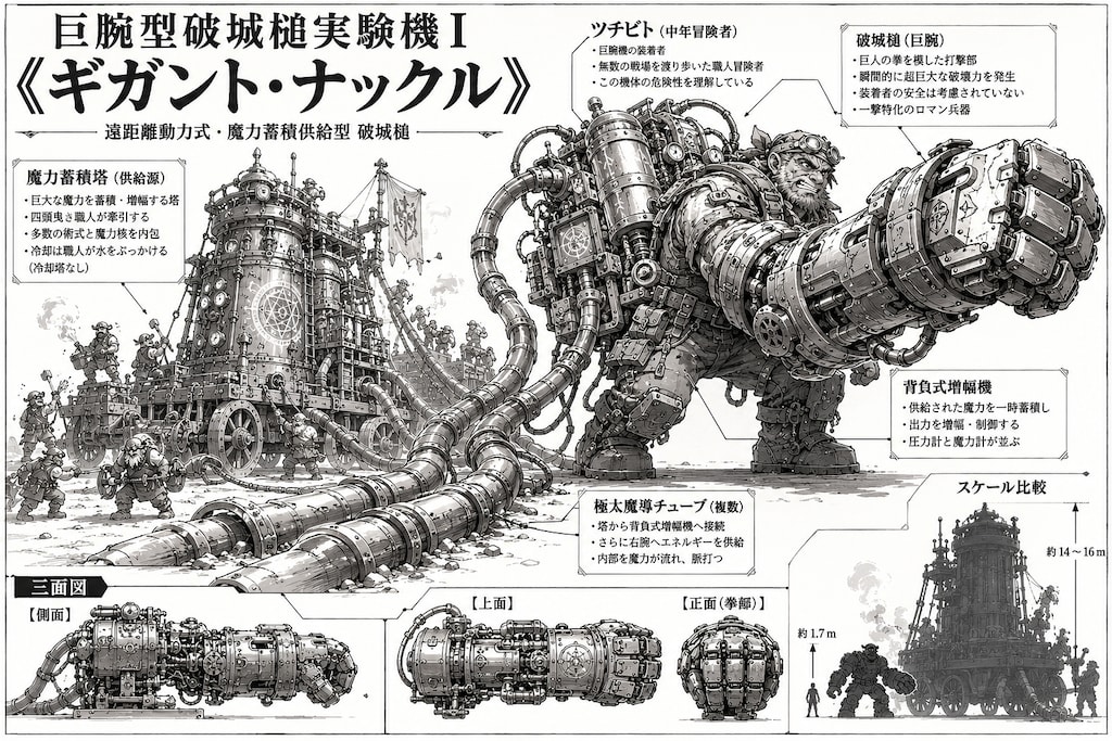 巨腕型破城鎚実験機ギガント·ナックル