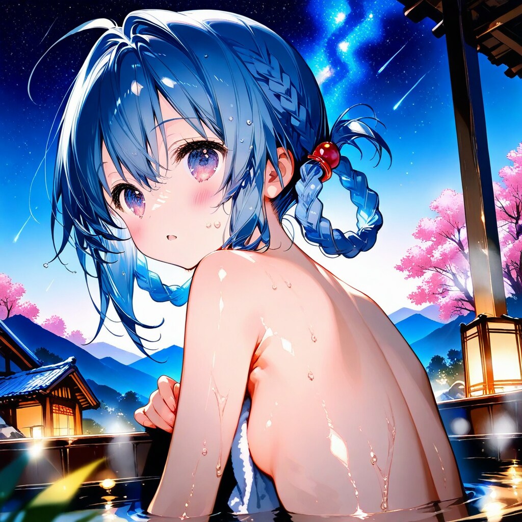 天の川と星降る夜