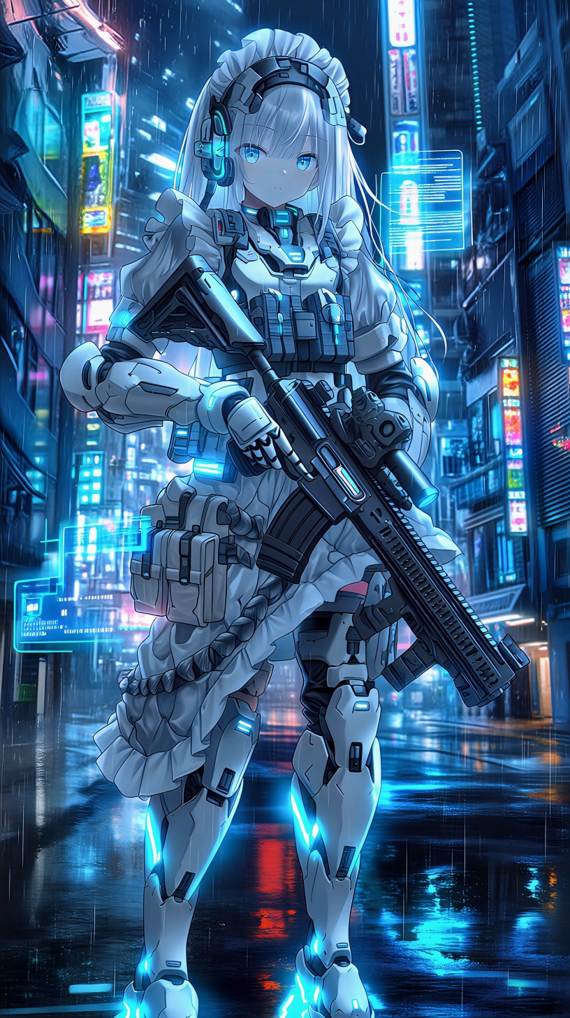 サイバーパンクメイド戦士 | の人気AIイラスト・グラビア