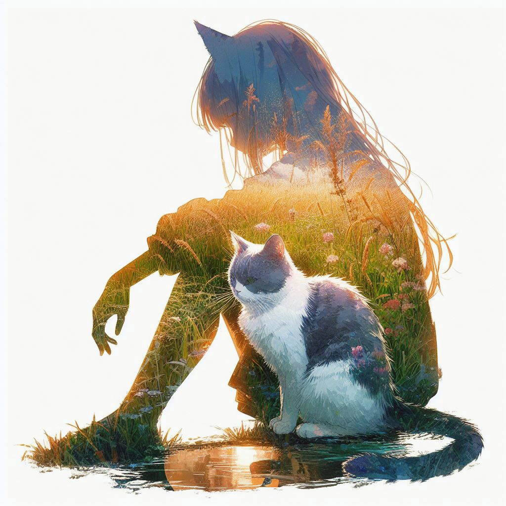 二重露光と少女⑩ | の人気AIイラスト・グラビア