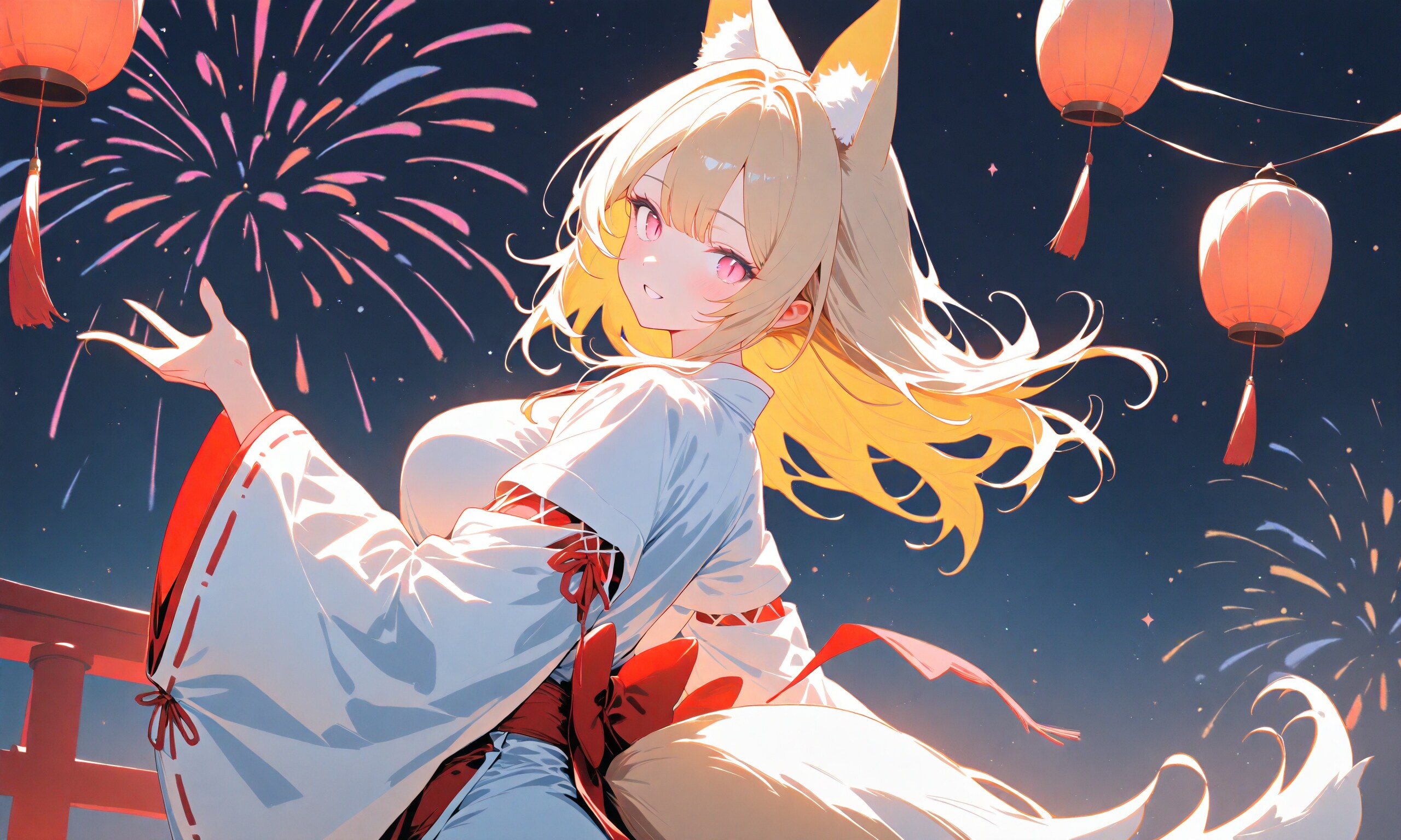 オキツネ神社巫女さんXL | の人気AIイラスト・グラビア