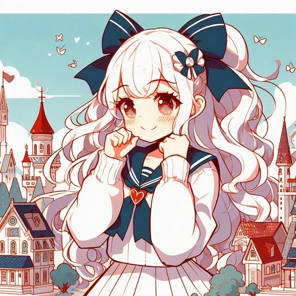 白髪の可愛い女の子【285】 | の人気AIイラスト・グラビア