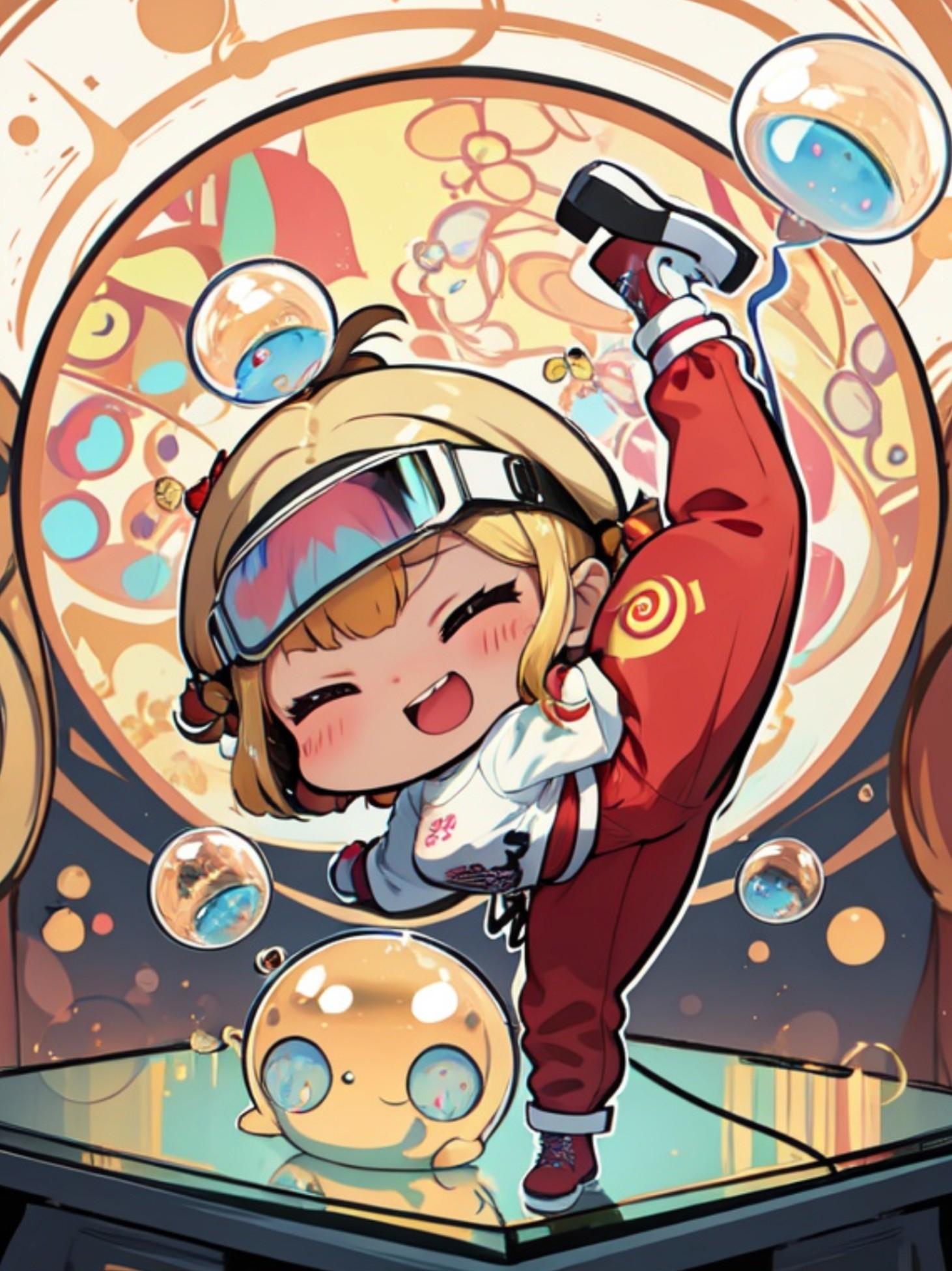 踊る金髪ちゃん