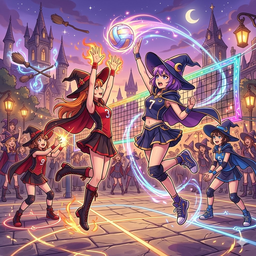 魔女のバレーボール | の人気AIイラスト・グラビア