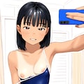 スク水試着自撮りガール 4枚目