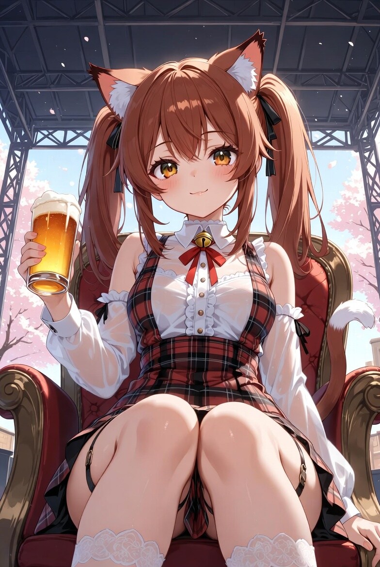 茶ツイにゃん。ビール