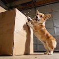 Corgi Bursting from the Cardboard Tunnel 8枚目