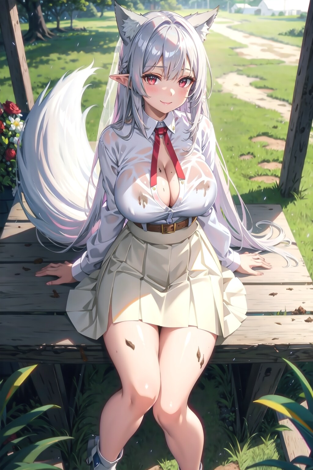 濡れたシャツ