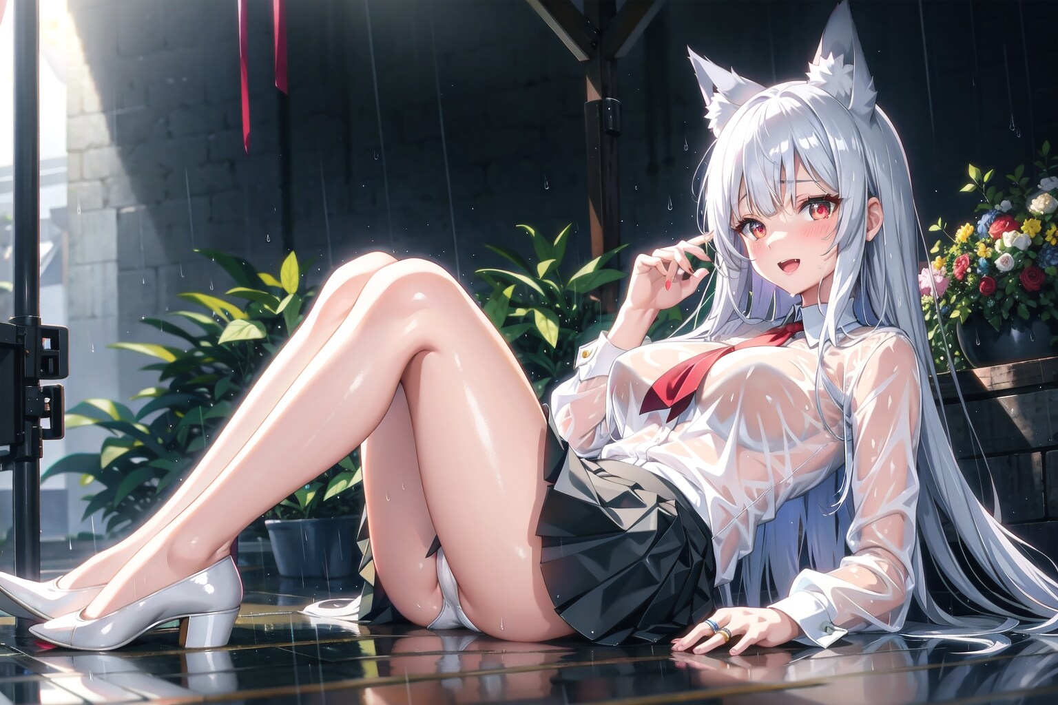 濡れたシャツ
