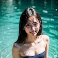 メガネ彼女とプール 7枚目