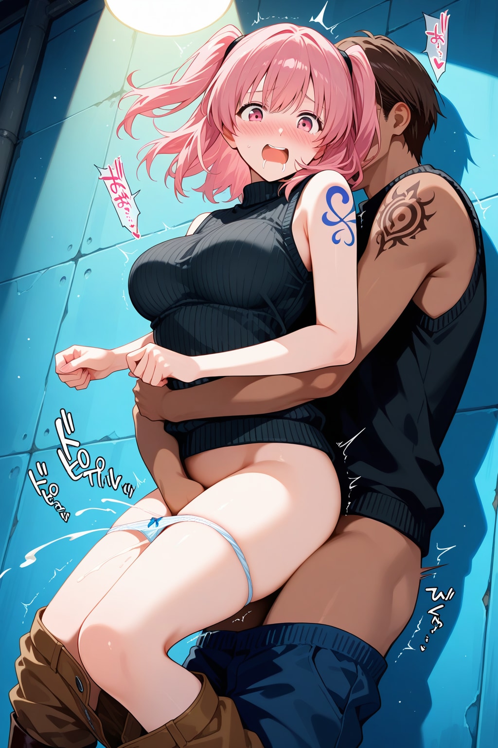 もう我慢できないっ♡　立ったままで…
