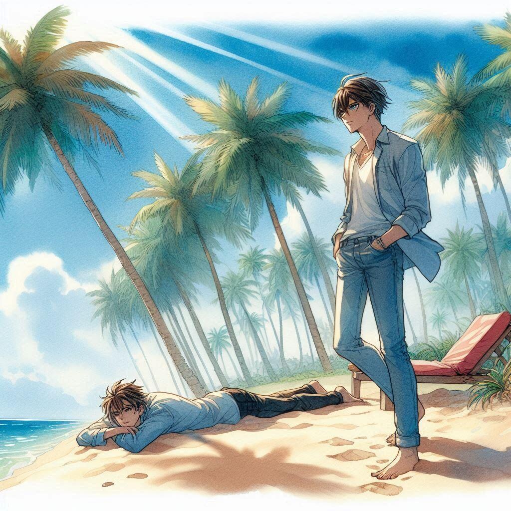 過去世界を旅する青年