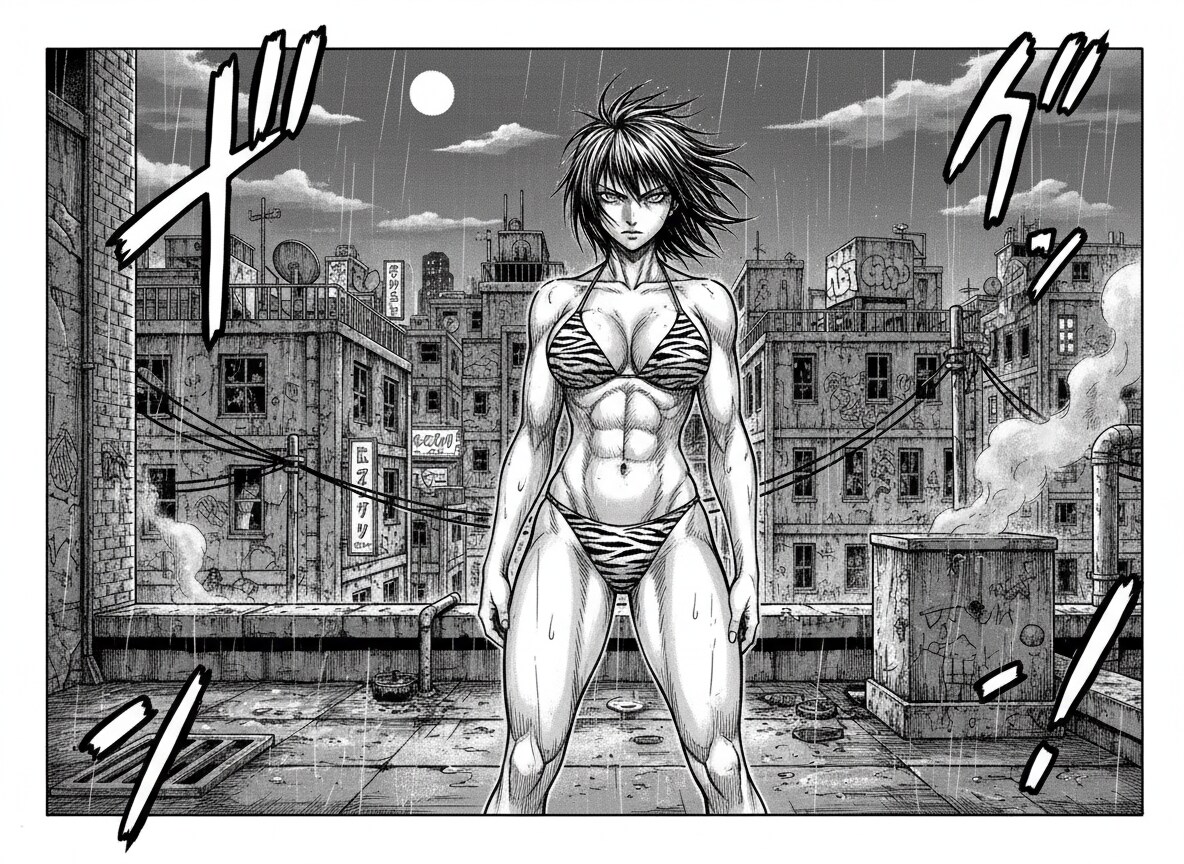 虎柄水着