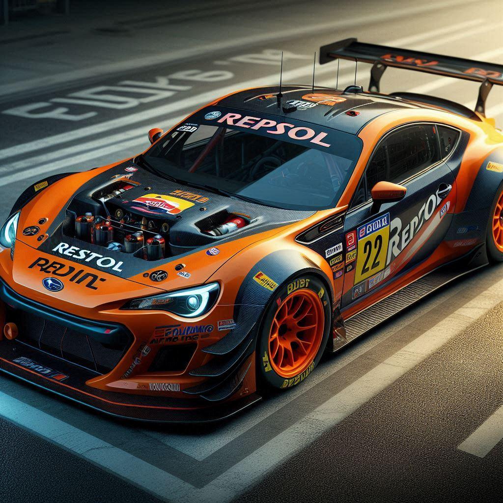 レプソルカラーのBRZレーシングカー | の人気AIイラスト・グラビア