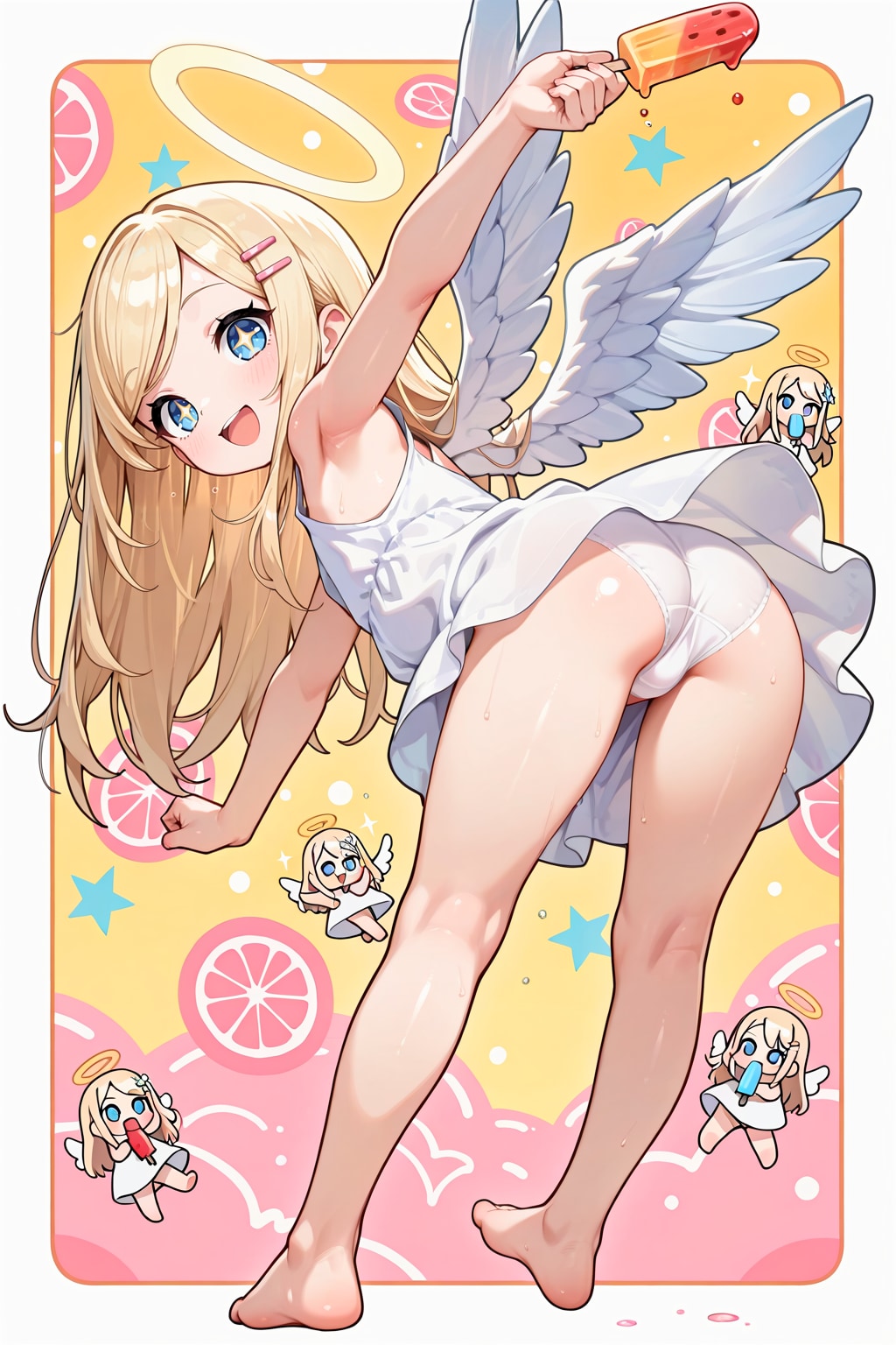 我関せずアイスではしゃぐ駄天使