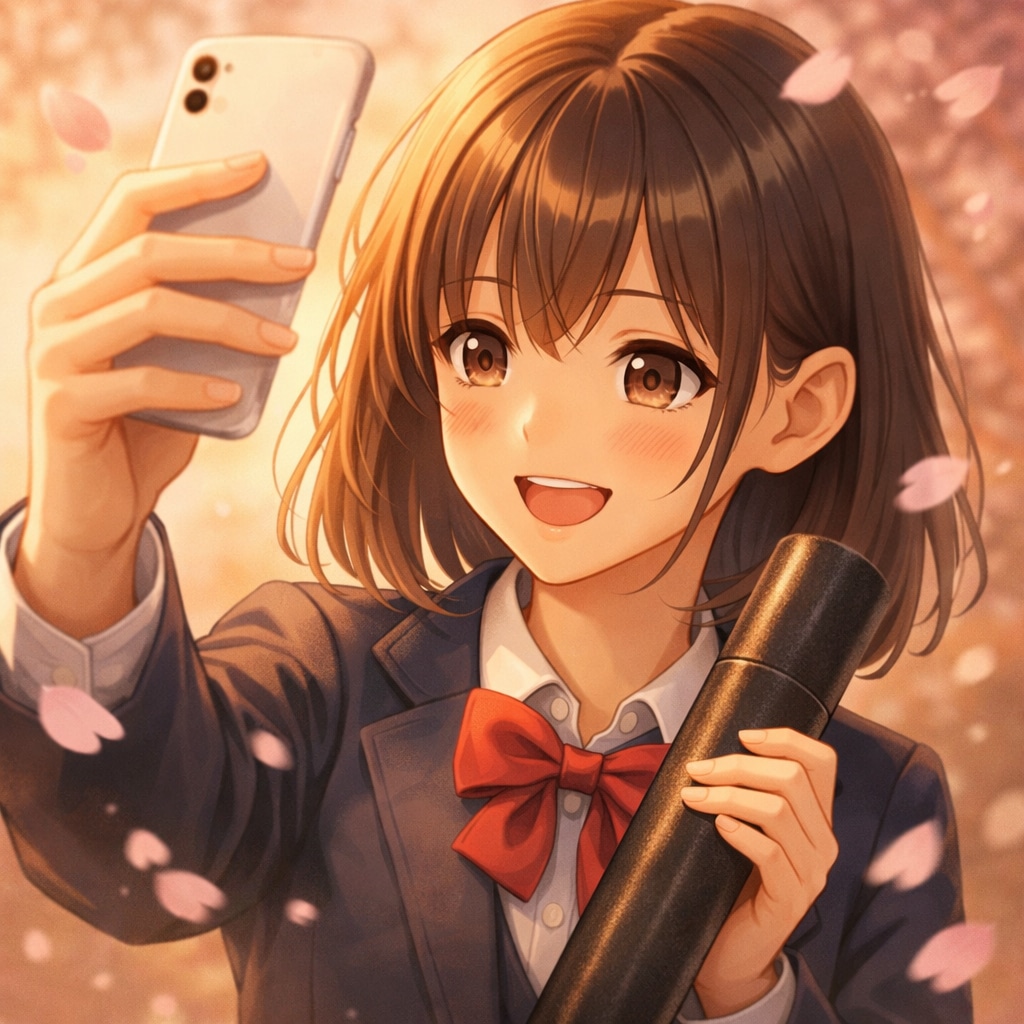 卒業自撮り