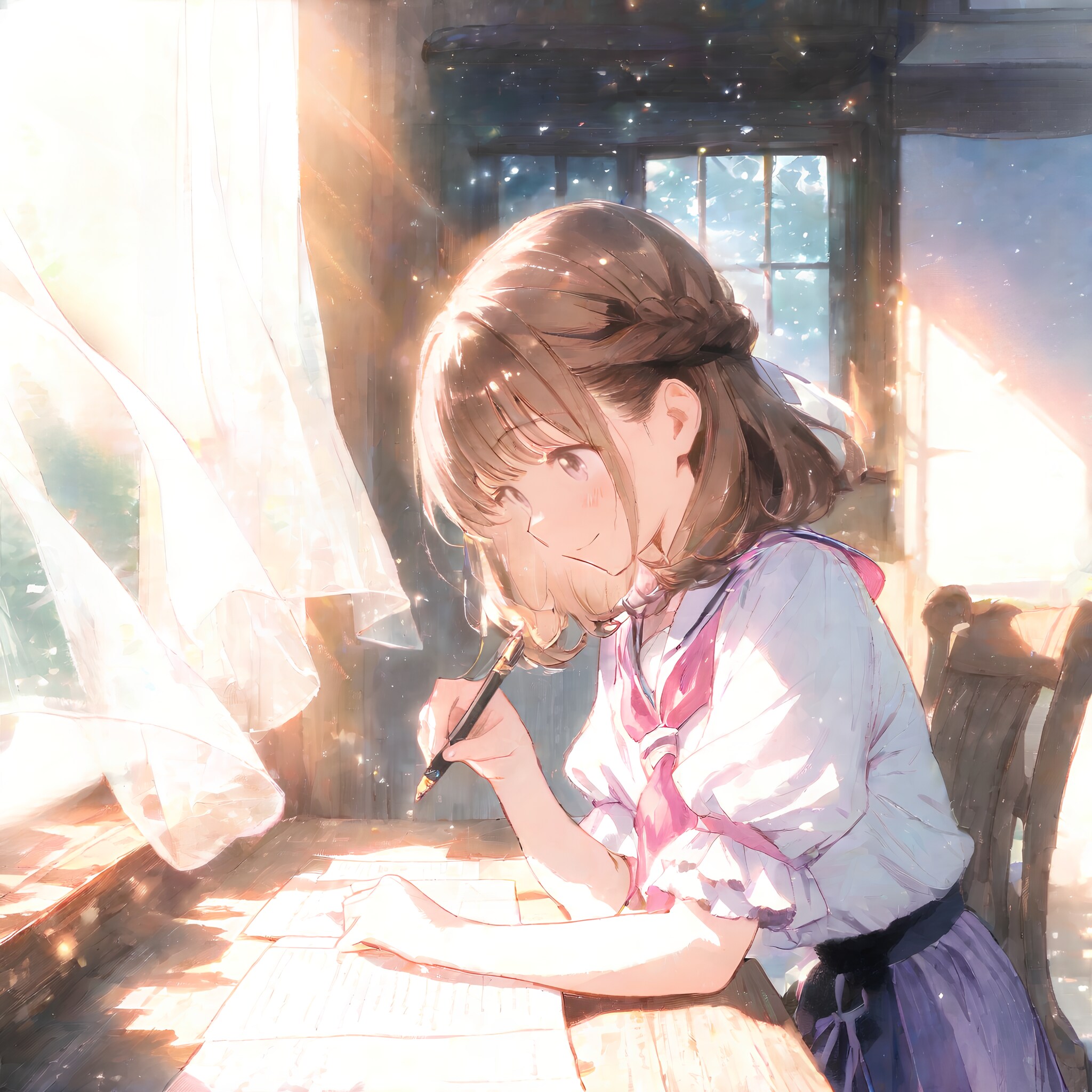 手紙を書く | の人気AIイラスト・グラビア