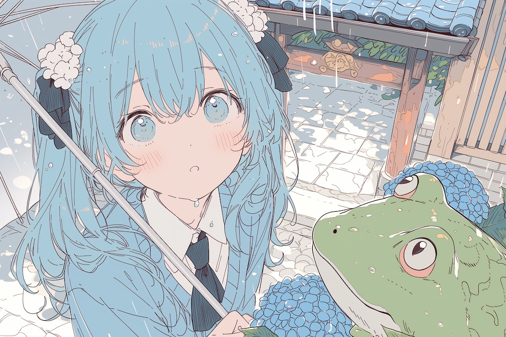 少女とカエル