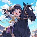 ゴール前大接戦！ちびキャラ少女と黒馬が見事G1制覇！ 3枚目