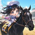 ゴール前大接戦！ちびキャラ少女と黒馬が見事G1制覇！ 5枚目