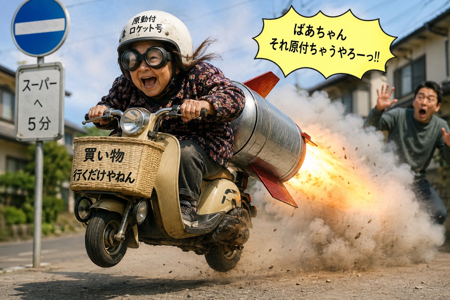 ロケット付原動付バイク