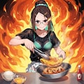 <軍服ちゃん>おむらいす🍽️ 2枚目