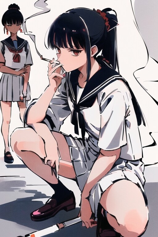 スケ番！R18も製作中 | の人気AIイラスト・グラビア