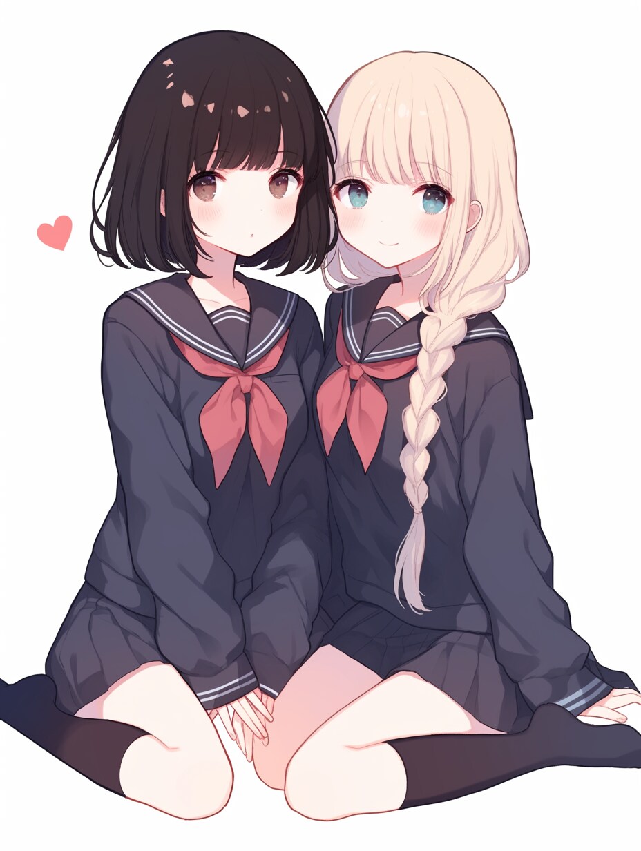 二人のJK245 | の人気AIイラスト・グラビア