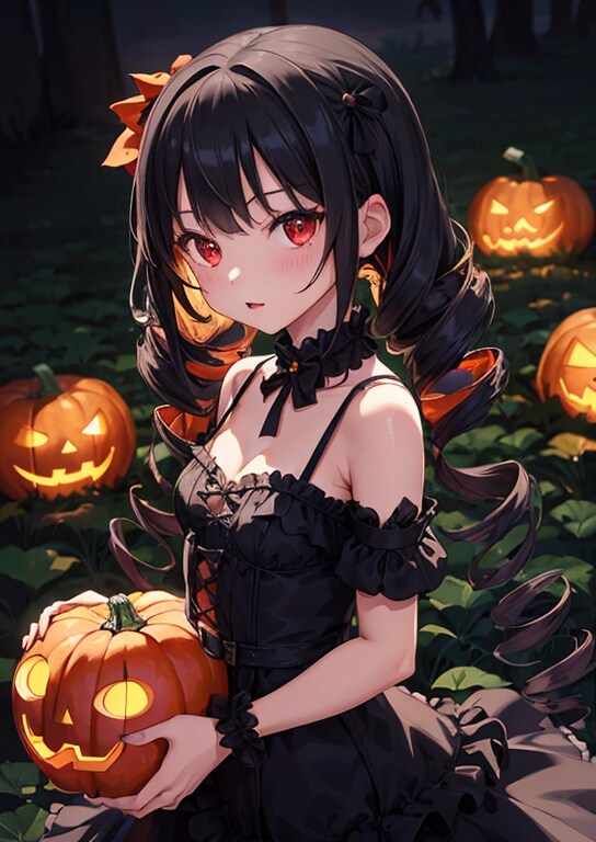 ハロウィンのために収穫です