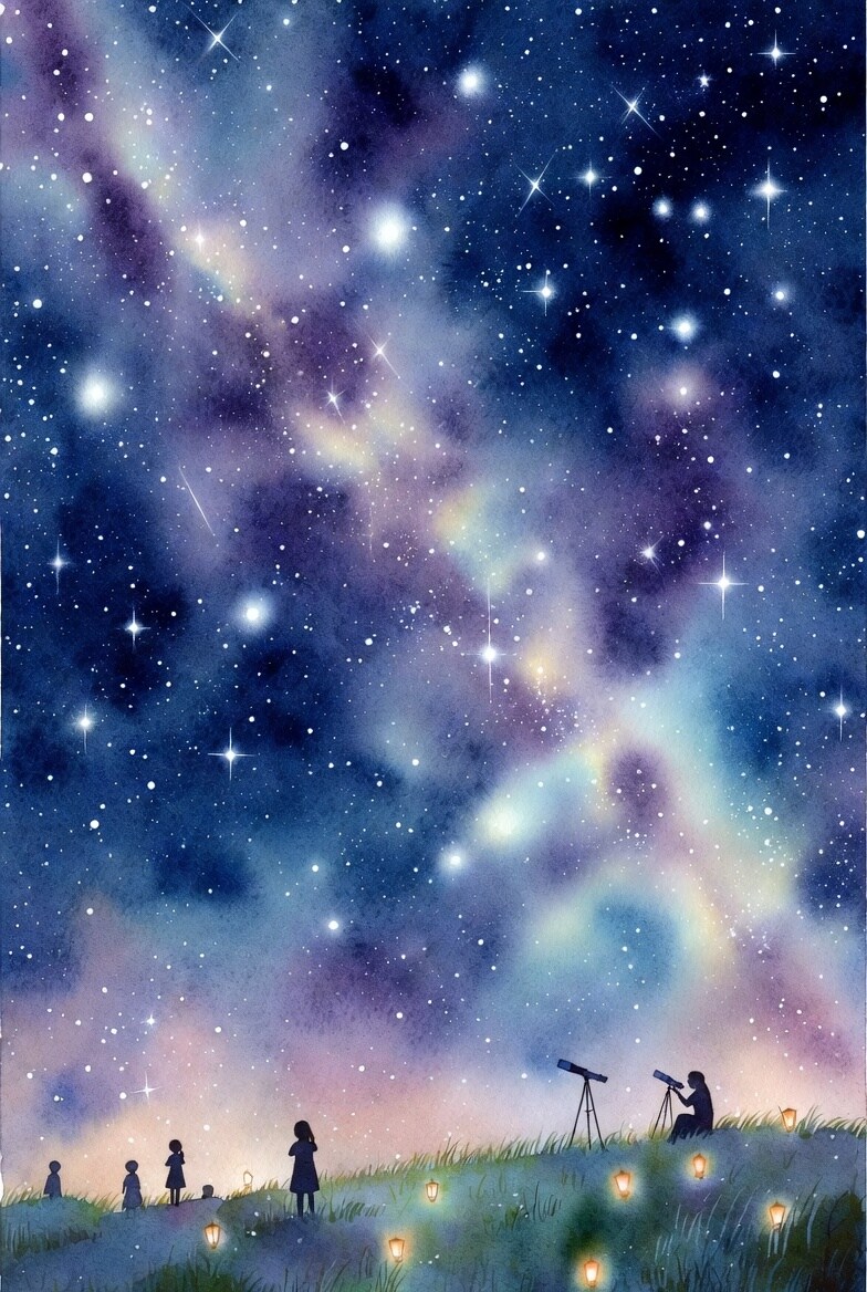 天体観測 | の人気AIイラスト・グラビア