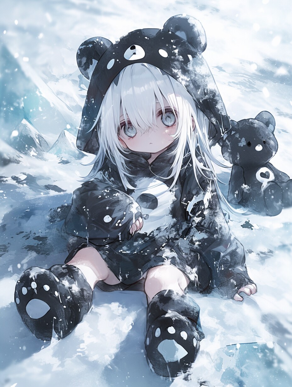 雪✖︎くま娘🐾 | の人気AIイラスト・グラビア