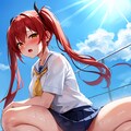 屋上放尿JK 5枚目