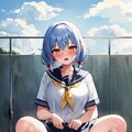 屋上放尿JK 2枚目