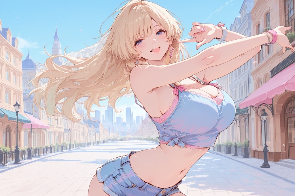金髪さん理想の夏コーデ2