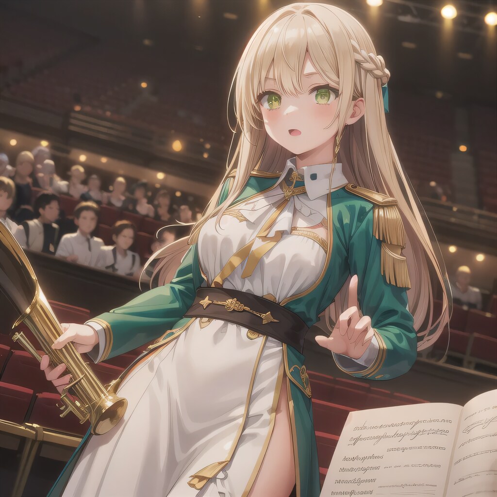 金髪ロングでブラスバンドの少女９