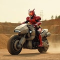 バイクに乗る仮面ライダー 9枚目