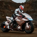 バイクに乗る仮面ライダー 5枚目